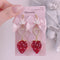<09018>Rabbit Earrings Red Strawberry
