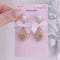 <09033>Ribbons and pink hearts Earrings