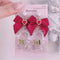 <09035>Clear Bear Earrings(Red)