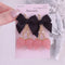 <09043>Twin Strawberries Earrings(Black ribbon)