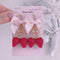 <09044>Twin Strawberries Earrings(Red)