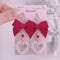 <09049>Perl Heart Earrings(Red)