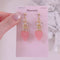 <09073>Swan Clip-On Earrings(Pink strawberry)
