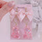 <09076>Pink Clear Bear Clip-On Earrings(Pink)