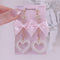 <09098>Perl Heart Clip-On Earrings(Pink ribbon)