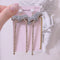 <09104>Velvet Ribbon Clip-On Earrings(gray)