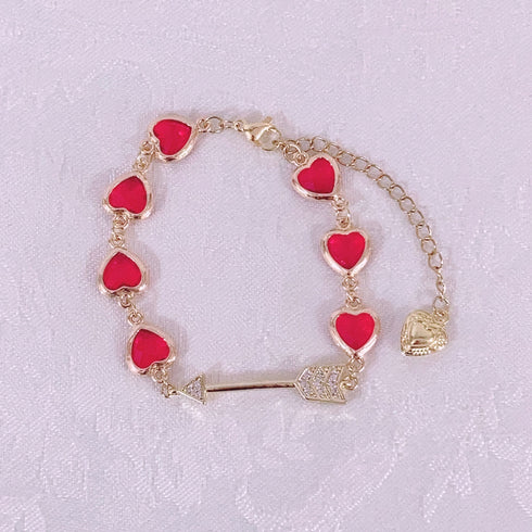 <09107>Arrow Bracelet Red