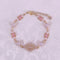 <09111>Pink and clear stones Bracelet