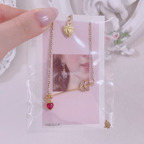 <09125>Arrow Necklace Rose(49~54cm)