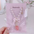 <09142>Strawberry Necklace Rabbit(Pink)(57~62cm)