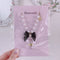 <09145>Clear Bear Necklace(Black)(57.5~62.5cm)