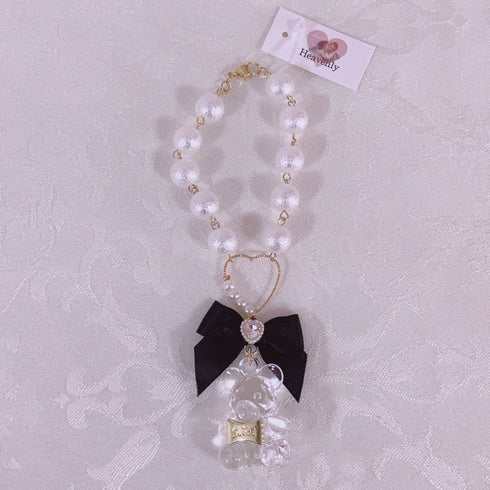 <09149>Clear Bear Bag Charm(Black)
