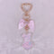 <09152>fluffy bunny collab Bag Charm Pink×Pink Ribbon