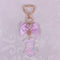 <09153>fluffy bunny collab Bag Charm Pink×Purple Ribbon