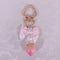 <09154>Rabbit&Strawberry Bag Charm Gradation Pink