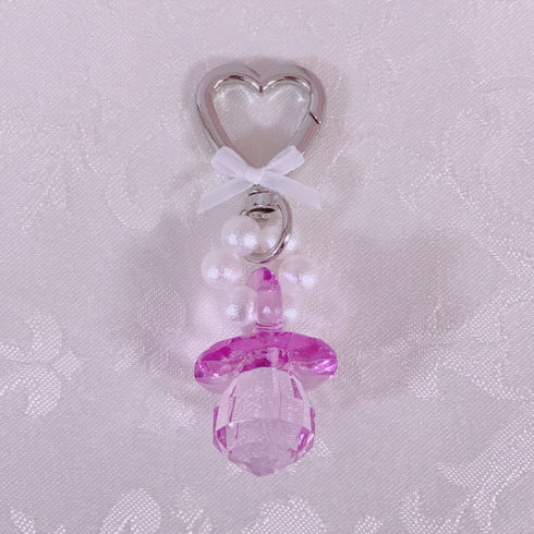 <09156>Clear pacifier Bag Charm