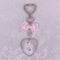 <09160>Rabbit in Heart Bag Charm(Pink)