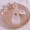 <09164>Gold Color Lace Ring Heart Bijou Blue