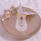 <09165>Gold Color Lace Ring Purple×Moon