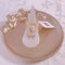 <09168>Gold Color Lace Ring Clear×Ribbon