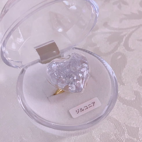 <09170>Clear Heart Jewel Ring