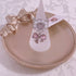<09178>Silver Color Lace Ring Pink Ribbon