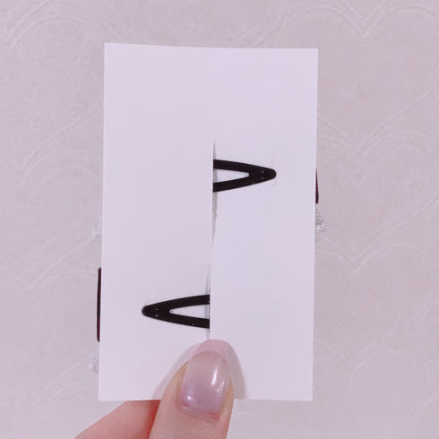 <09184>Velvet Ribbon Hair Clip Black×Ribbon