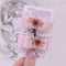 <09185>Velvet Ribbon Hair Clip Pink×Arrow