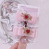 <09185>Velvet Ribbon Hair Clip Pink×Arrow