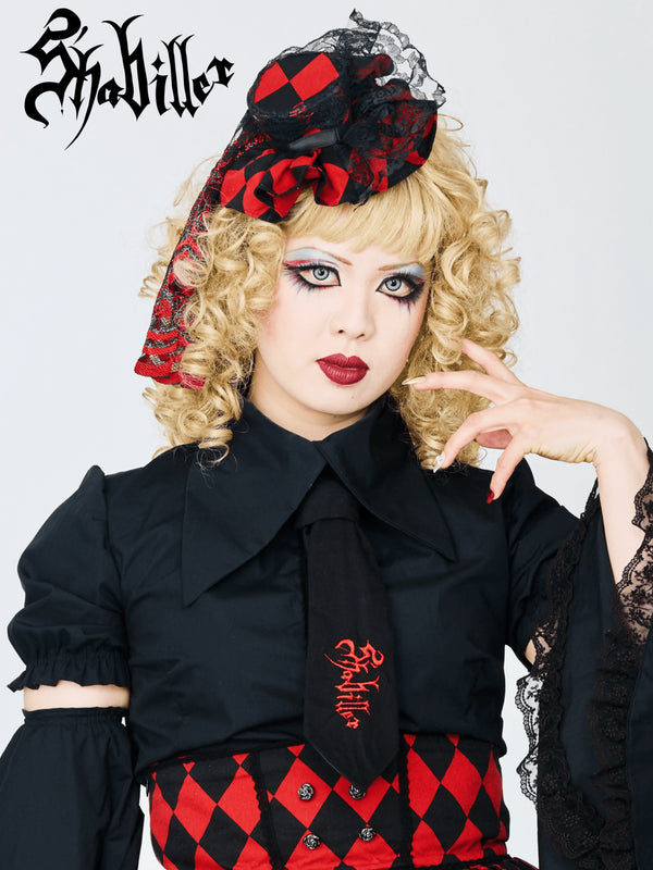 【受注生産】The noble red queen ミニハットver.ダイヤチェック