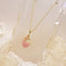 <10003>strawberry&small flour necklace (pink)