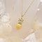 <10012>strawberry&ribbon rabbit necklace (yellow)