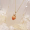 <10015>small flour&ribbon necklace (elegant rose)
