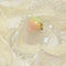 <10020>half cut strawberry ring heart charm (pink)