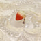 <10024>half cut strawberry ring circle charm (pure red)