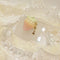 <10026>half cut strawberry ring star charm (elegant rose)