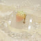 <10027>half cut strawberry ring circle charm (pink)