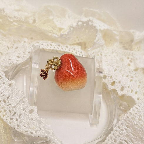 <10032>half cut clown strawberry ring flour (pure red)