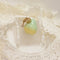 <10035>half cut clown strawberry ring charm (light blue)