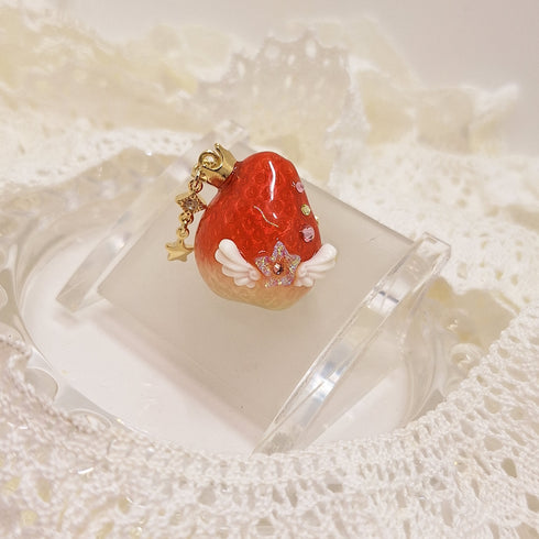 <10038>strawberry ring star angel (pure red)