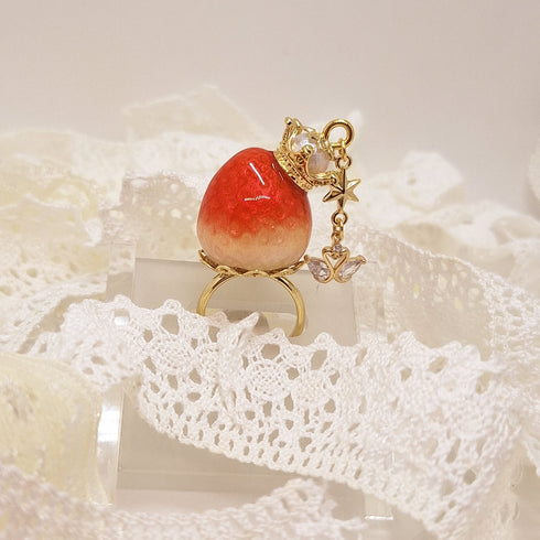 <10039>princess strawberry ring (pure red)
