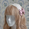 <10040>Ripple Flower Laceヘッドドレス ピンク×ローズリボン