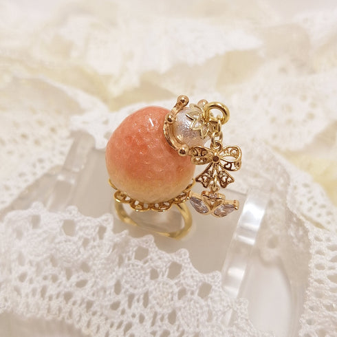 <10040>princess strawberry ring (peach)