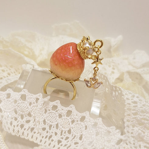 <10041>princess strawberry ring (elegant rose)