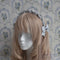 <10046>Tulle&Pearlふわふわカチューシャ ブルーグレー