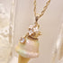 <10047>clown ice necklace rainbow big