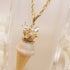 <10048>clown ice necklace rainbow ribbon(slightly pink)