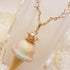 <10050>clown ice necklace rainbow big crystal chain
