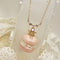 <10055>princess macron necklace white lace (pink)