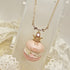 <10055>princess macron necklace white lace (pink)